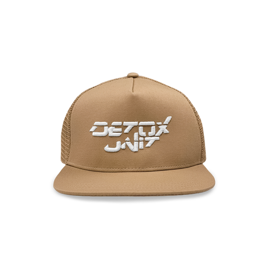 Detox Unit Logo Trucker Hat - Khaki